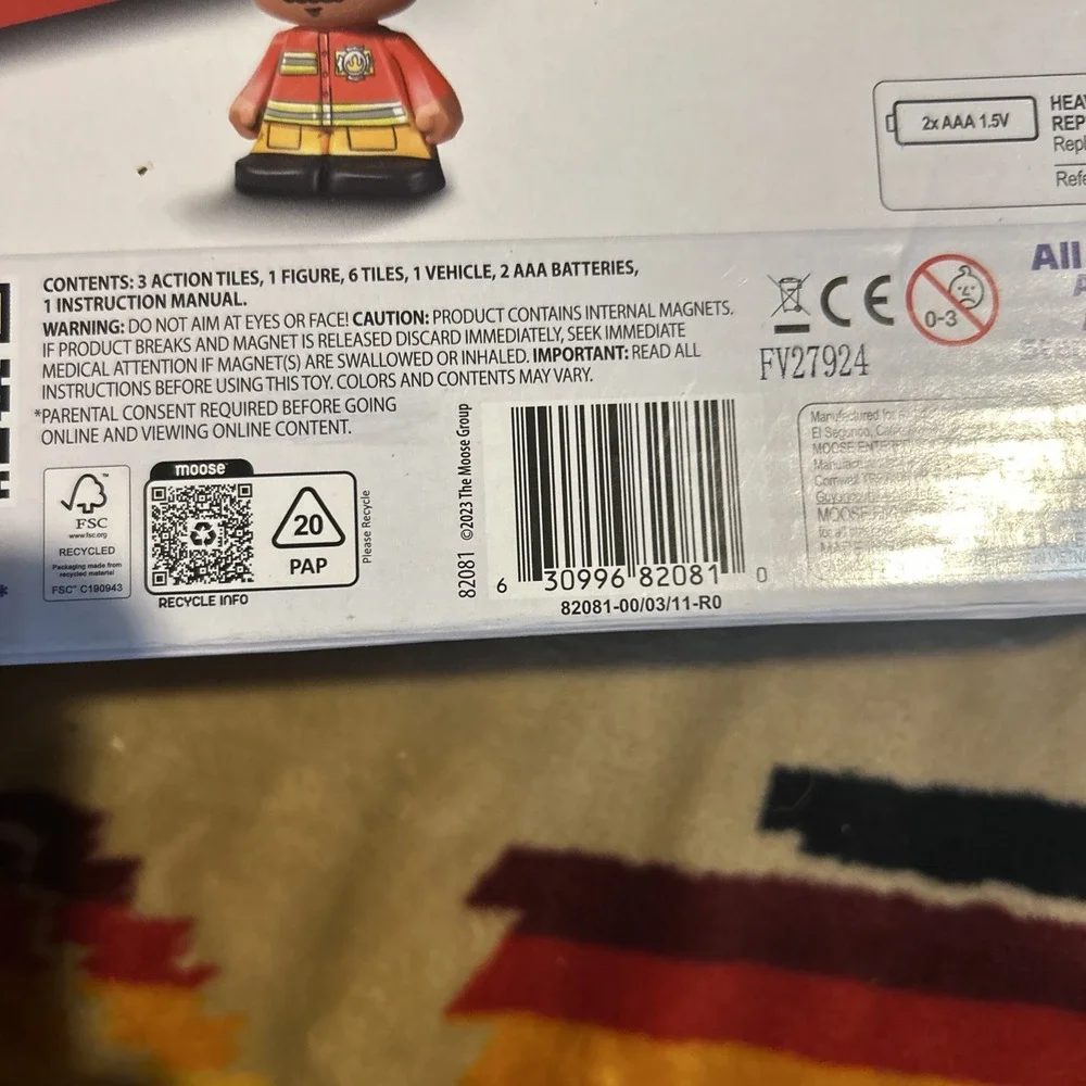Tile Town Fire Trucks Lights & Sounds Tile Set New In Box Children Toy